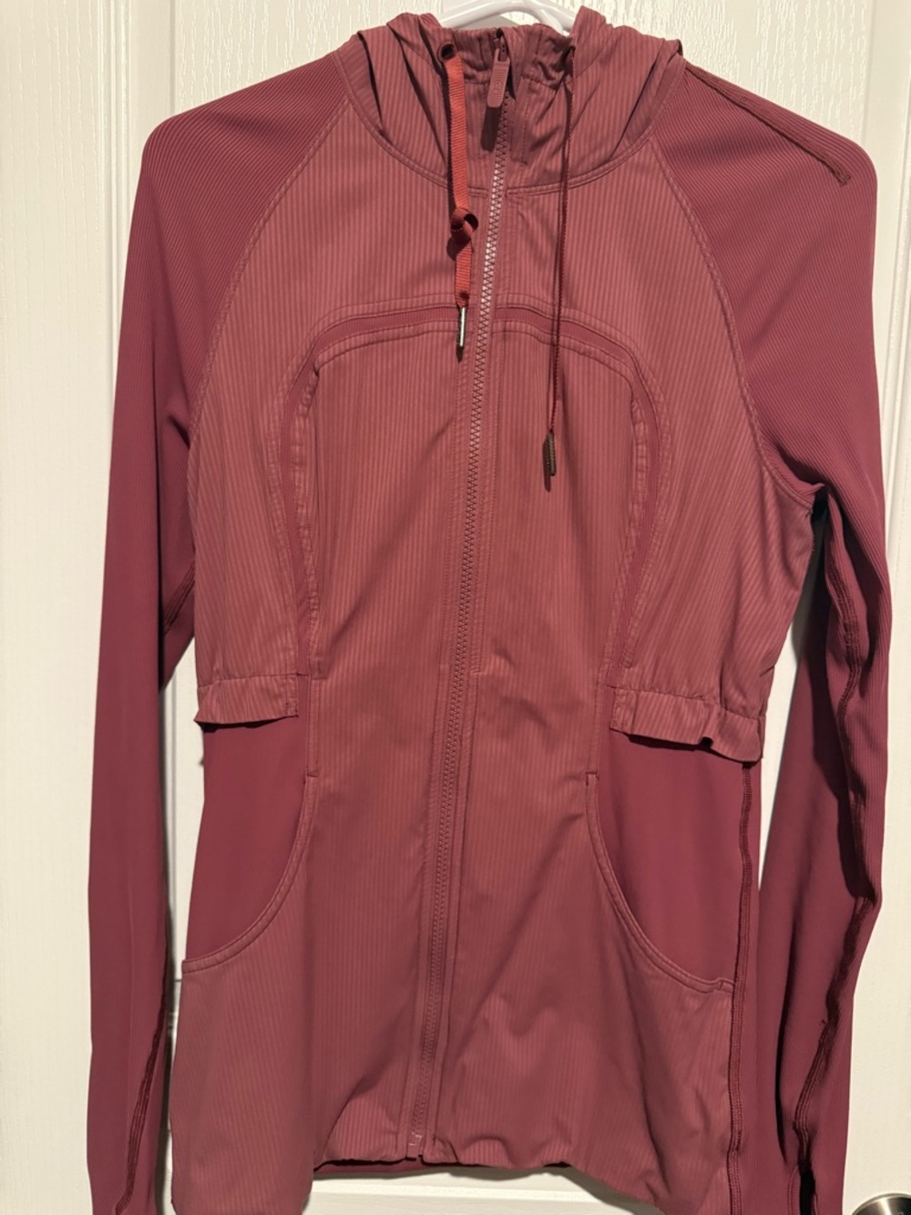 Lululemon Dance Studio Jacket Hooded Size 8 Pink Athletic Zip Jacket